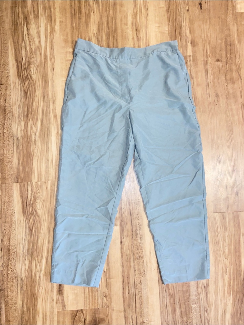 MNG Mango Women’s Modal Blend Trousers Pants Pull On Sage Green